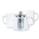 Set oloong: theire 0, 8l et 2 mugs simple paroi 725481