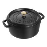 Staub cocotte fonte ronde 24 cm 3, 7 l � noir mat 142652