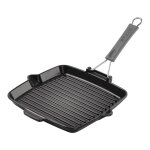 Staub gril fonte carr� 24 cm 0, 84 l � noir mat 142655