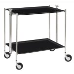 Table roulante pliante, desserte de cuisine 2 tages montants chr. . . 190476