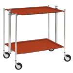 Table roulante pliante, desserte de cuisine 2 tages montants chr. . . 190490