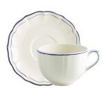 Tasse & soucoupe jumbo filet bleu 751484