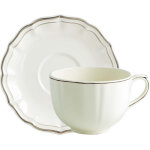 Tasse & soucoupe jumbo filet taupe 752119