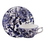 Tasse & soucoupe th pivoines bleues 753203