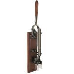Tire - bouchon mural nickel noir avec support en bois 389006