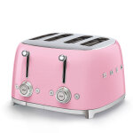 Toaster 4 fentes 4 tranches vintage annes 50 rose 383101