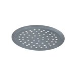 Tourtire ronde basse en aluminium  perforations de 10mm  32 cm 129435