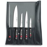 Trousse de coutellerie de d�coupe de 4 couteaux et 1 fusil classi. . . 281338