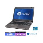 Hp probook 6560b sous windows 10 - core i3 - webcam - ram 4 go -