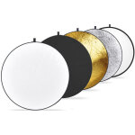 Caruba réflecteur 5en1 rond 80cm(gold, silver, black, white, translucent) Caruba réflecteur 5en1 rond 80cm(gold, silver, black, white, translucent)