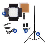 Drr kit 1 torche led dlp - 1000 bi - color + pied + batterie