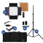 D�rr kit 3 torches led dlp - 1000 bi - color + 3 pieds + batterie