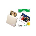 Fujifilm imprimante instax link wide 2 beige + film bipack (20 poses)