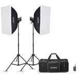 Godox ms300v - f kit de 2 flash de studio (avec supports, softbox et sa