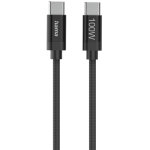 Hama cble  fabric  usb - c 100w 1. 5m noir