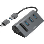 Hama lecteur de carte 5 ports 3xusb - a sd et microsd