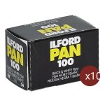 Ilford pan 100 135 36 poses - lot de 10 Ilford pan 100 135 36 poses - lot de 10