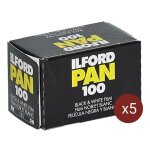 Ilford pan 100 135 36 poses - lot de 5 Ilford pan 100 135 36 poses - lot de 5