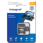 Integral micro sd 512gb classe 10 uhs - i v 30 a1 r180 mb / s