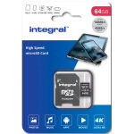 Integral micro sd 64gb classe 10 uhs - i v30 a1 r100 mb / s