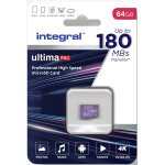 Integral micro sd ultima pro 64gb v30 (180 / 150 mb / s)