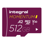 Integral momentum micro sd 512gb uhs - 1 u3 cl10 v30 (210 / 180 mb / s)