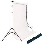 Kit support de fond avec fond colorama 2. 72 x 11m blanc et noir