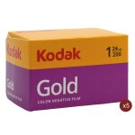 Kodak gold 135 200 asa 24 poses - lot de 5