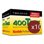 Kodak t - max 135 400asa 36 poses - lot de 10