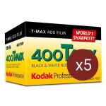 Kodak t - max 135 400asa 36 poses - lot de 5