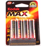 Kodak piles max alcalines lr6 (blister de 4)