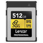 Lexar carte cf express pro type b gold 4. 0 512gb