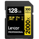 Lexar carte sdxc 128gb professional uhs - ii (u3) (2000x) class 10