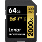 Lexar carte sdxc 64gb professional uhs - ii (2000x) v2
