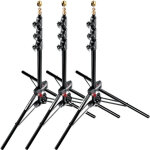 Manfrotto 1051bac - 3 kit de 3 pieds d'�clairage aluminium