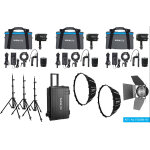 Nanlite kit torche led 3x forza 60b ii (pieds, sacs et softbox)