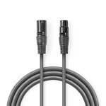Nedis câble audio xlr 3 pin mâle / 3 pin femelle 1. 5m Nedis câble audio xlr 3 pin mâle / 3 pin femelle 1. 5m