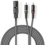 Nedis câble audio xlr 3 pin mâle / rca 3 pin mâle 3m Nedis câble audio xlr 3 pin mâle / rca 3 pin mâle 3m