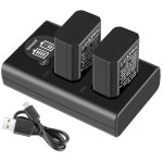 Neewer np - fw50 kit batterie (x2) + chargeur double