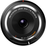 Om system 9mm f / 8 ultra pancake fisheye noir