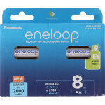 Panasonic eneloop 8 batteries lr6 (aa) 2000mah (ready to use)