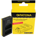 Patona 1713 chargeur double lcd usb pour om system om - 1 blx -