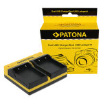 Patona 191714 double chargeur lcd usb pour om system om - 1 blx - 1 Patona 191714 double chargeur lcd usb pour om system om - 1 blx - 1