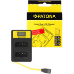 Patona chargeur double lcd usb - a / usb - c pour canon lp - e12 / lpe12