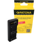 Patona chargeur dual lcd usb pour sony f550 / f750 / f970. . .