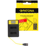 Patona chargeur smart triple lcd usb pour canon nb - 13l