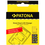 Patona chargeur smart dual lcd usb pour np - f970 / f960 / f950