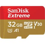 Sandisk carte micro sdhc extreme 32gb v30 (100mb / s) + adapt Sandisk carte micro sdhc extreme 32gb v30 (100mb / s) + adapt