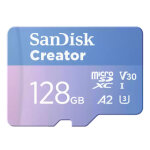 Sandisk carte micro sdxc creator 128gb v30 a2 (190mb / s) + adapt