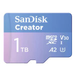 Sandisk carte micro sdxc creator 1tb v30 a2 (190mb / s) + adapt